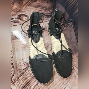 Eileen Fisher Leather Espadrille Size 6